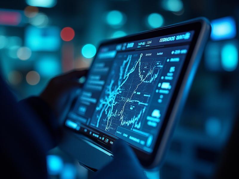 Logistics dispatcher viewing a dashboard with real-time reefers temperature graphs